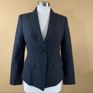 ANN TAYLOR SINGLE BUTTON CLASSIC BLACK BLAZER SZ 6P